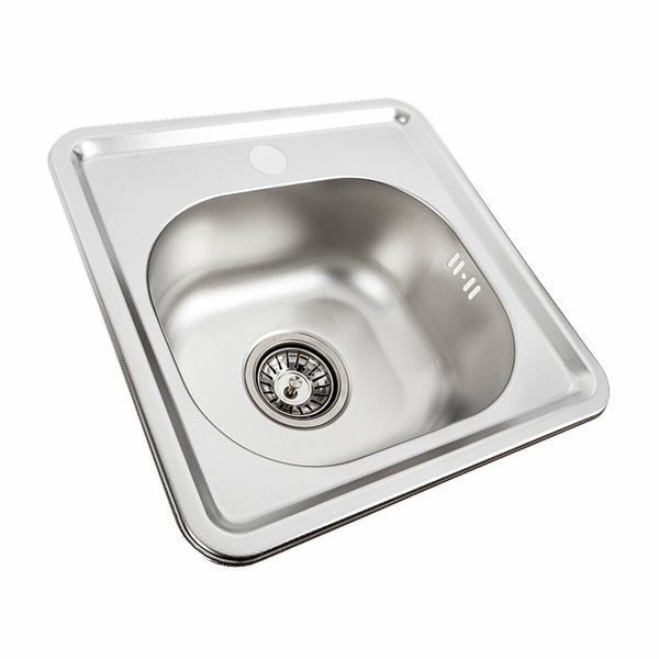 Кухонна мийка з нержавіючої сталі Platinum ДЕКОР 3838 (0,6/160 мм) 11739 фото