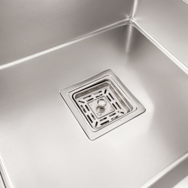 Мойка Platinum Handmade НSB 450x450x220 нержавейка (квадратный сифон.3,0/1,0) 38085 фото