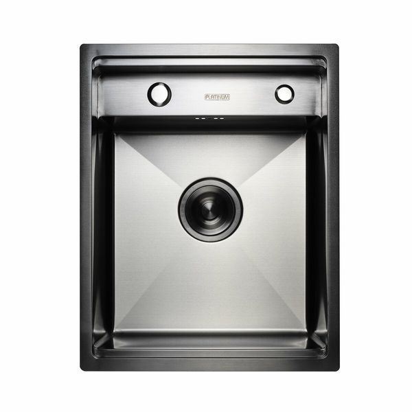 Кухонна прихована мийка Platinum Handmade PVD чорна 400х500х220 (змішувач в комплекті) 23597 фото