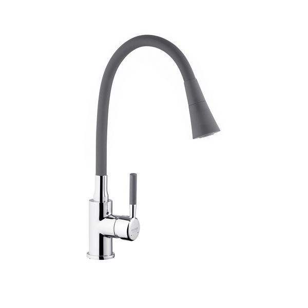 Комплект кухонної мийки Kroner KRP Derby - 5843HM Brush GRA ST27245 фото