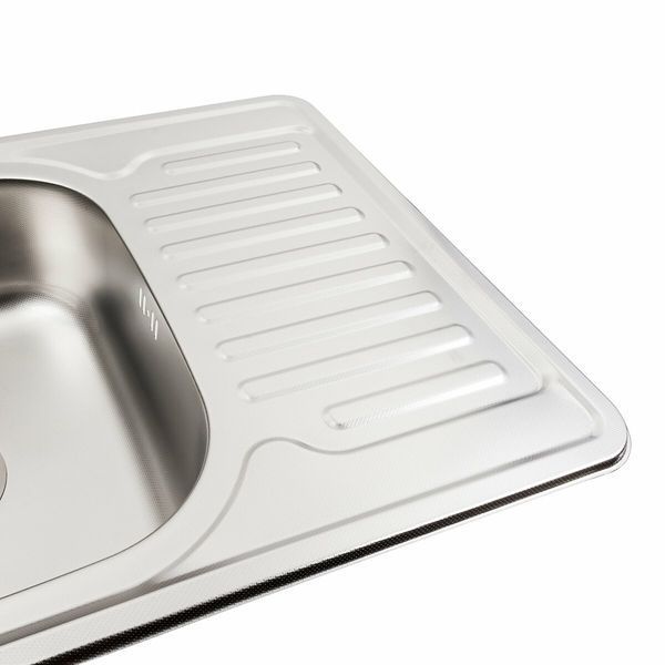 Кухонная мойка из нержавеющей стали Platinum 7050 ДЕКОР (0,8/180 мм) 11480 фото
