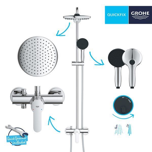 Душевая система Grohe QuickFix Vitalio Start System 250 26679001 CV033965 фото