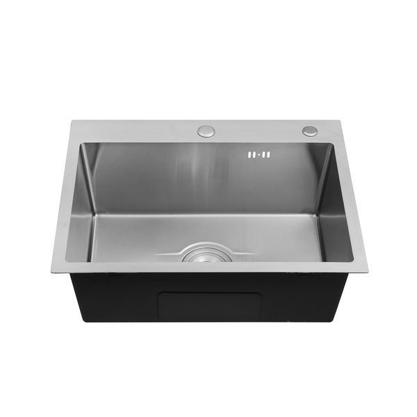 Комплект кухонної мийки Kroner KRP Derby - 5843HM Brush GRA ST27245 фото