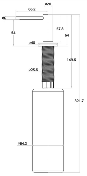 Дозатор для кухонной мойки врезной Nett DFS-300 111 фото