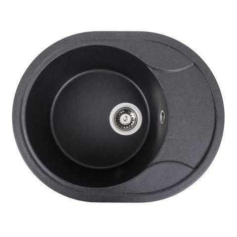 Гранітна мийка для кухні Platinum 5847 ONYX матовий Карбон 39963 фото