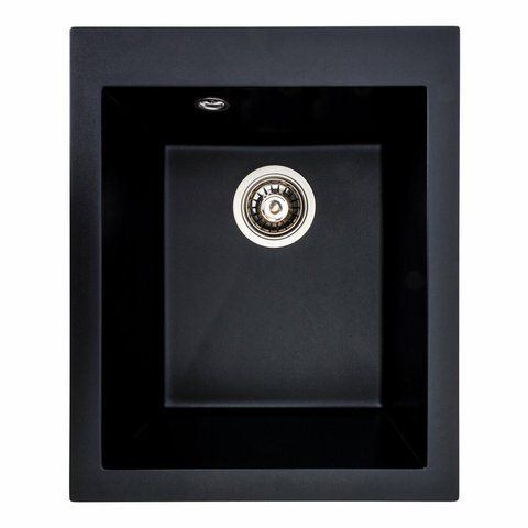 Гранітна мийка для кухні Platinum 4150 SOKIL матова (чорна) 38994 фото
