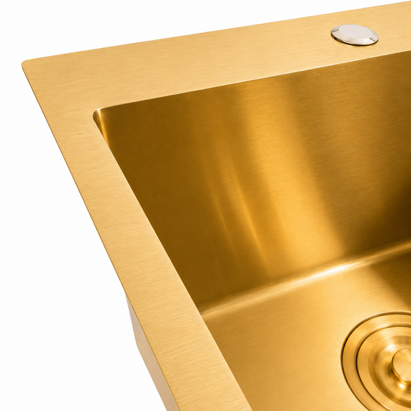 Комплект кухонної мийки Platinum 50*50 PVD ST4314 Gold SL2756 фото