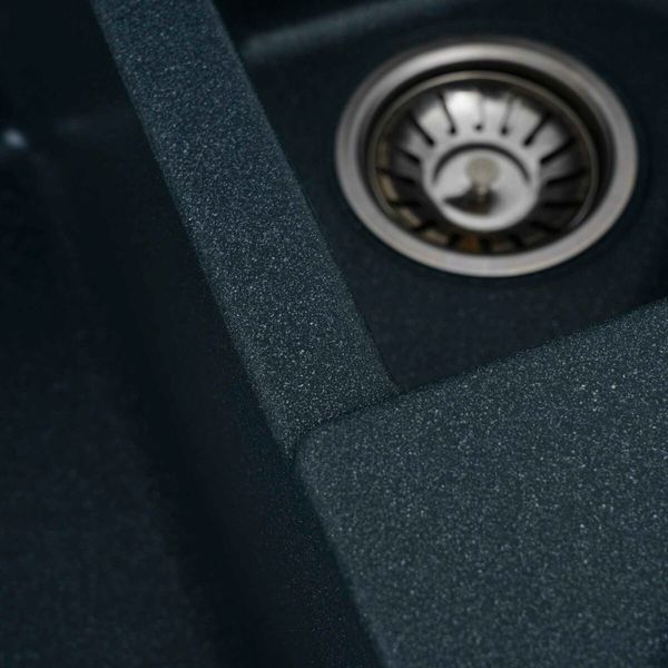 Гранітна мийка для кухні Platinum 9950 PANDORA матова Антрацит 3924 фото