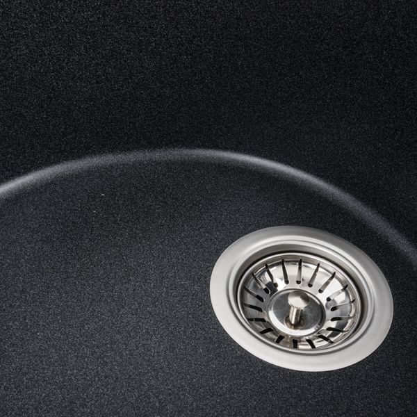 Гранітна мийка для кухні Platinum 5847 ONYX матовий Карбон 39963 фото