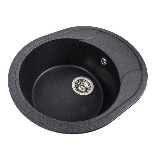 Гранітна мийка для кухні Platinum 5847 ONYX матовий Карбон 39963 фото