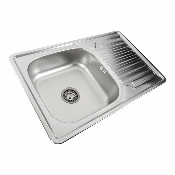 Кухонная мойка из нержавеющей стали Platinum ДЕКОР 7850 (0,8/180 мм) 11489 фото