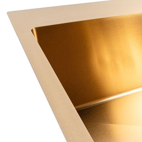 Комплект кухонної мийки Platinum 60*50 PVD ST4313 Gold SL2355 фото