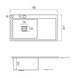 Комплект кухонной мойки Platinum Handmade 780х430х220 L pl23581 фото 3