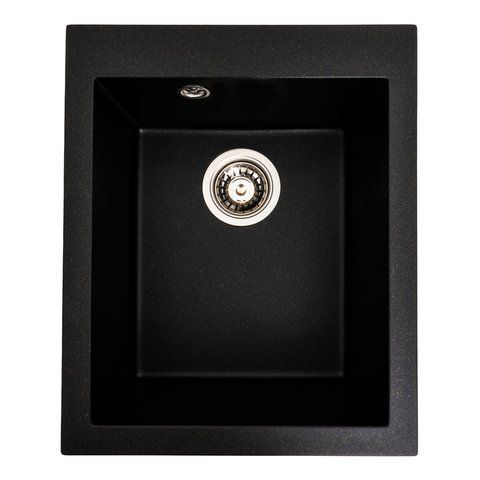 Гранітна мийка для кухні Platinum 4150 SOKIL матова Чорна GOLD 38995 фото