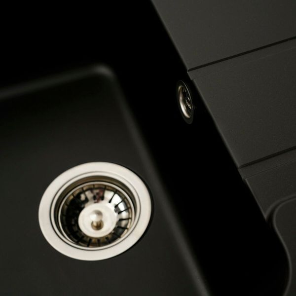 Гранитная мойка для кухни Platinum 7850 VERONA матовая Черная 3604 фото