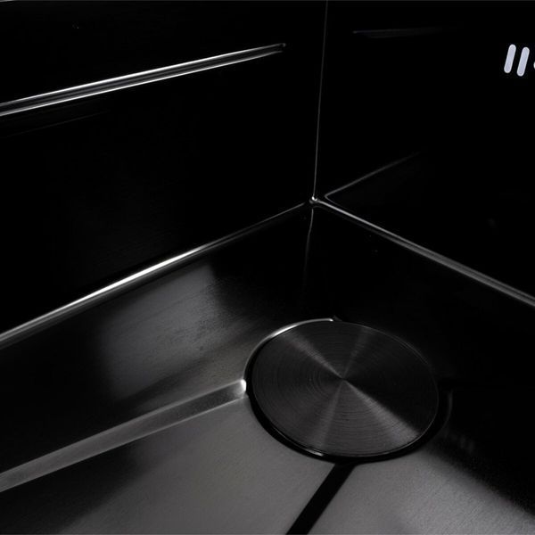 Кухонна мийка PVD чорна CM 75*46B Platinum Handmade 44546 фото