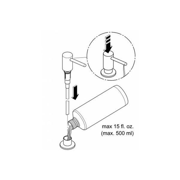 Набор Grohe QuickFix Get UA31484QF7: смеситель для кухни Get 31484001 с дозатором Authentic 40537000 CV030611 фото