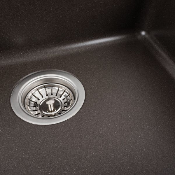 Гранітна мийка для кухні Platinum 5852 VESTA матова Темна скеля 40347 фото