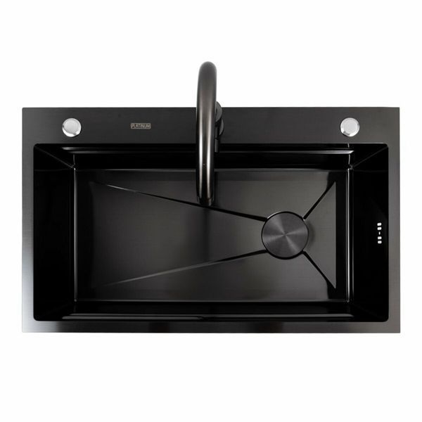 Кухонна мийка PVD чорна CM 75*46B Platinum Handmade 44546 фото