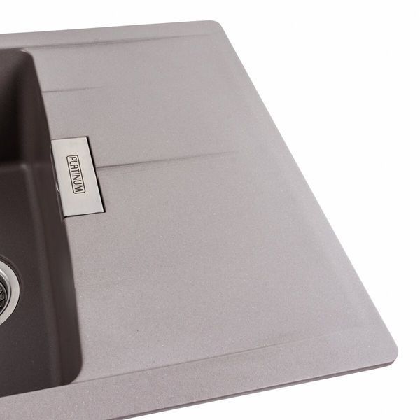 Гранитная мойка для кухни Platinum 6250 ZIRKONE матовая Дюна 41581 фото