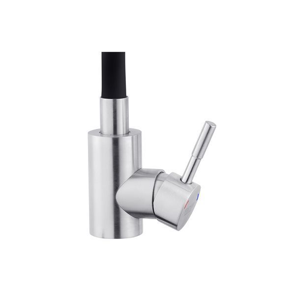 Смеситель для кухни с гибким изливом Kroner KRP Edelstahl Klassisch - ESG035BLK CV024353 фото