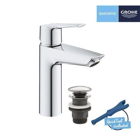 Смеситель для раковины Grohe QuickFix Start M-Size 23746002 с донным клапаном CV031983 фото