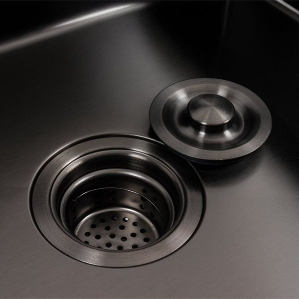 Комплект кухонної мийки Valeso 60х50HM PVD ST08 Grafite SL73540 фото