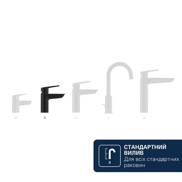 Смеситель для раковины Grohe QuickFix Dice S-Size 1018572430 с донным клапаном CV036200 фото