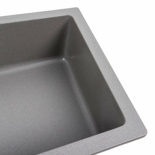 Гранітна мийка для кухні Platinum 7945 Paruana матова Сірий мусон) 39808 фото