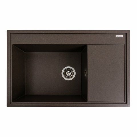 Гранітна мийка для кухні Platinum 7950 AZURIT матова Темна скеля 41073 фото