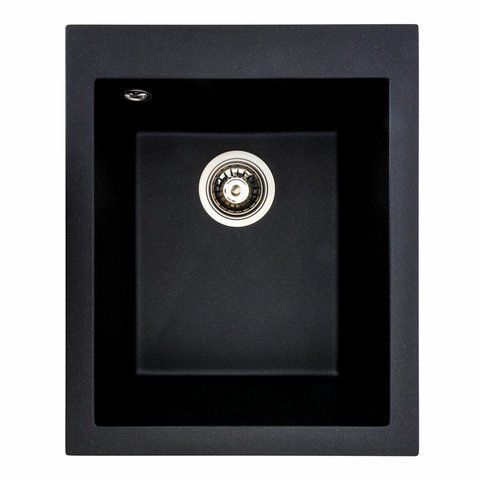 Гранітна мийка для кухні Platinum 4150 SOKIL матова (чорний металік) 38996 фото