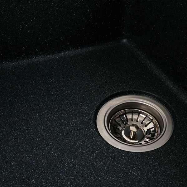 Гранітна мийка для кухні Platinum 6250 ZIRKONE матовий Антрацит 41582 фото