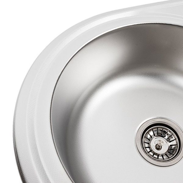 Кухонна мийка з нержавіючої сталі Platinum ДЕКОР 6745 (0,8/180 мм) 11533 фото