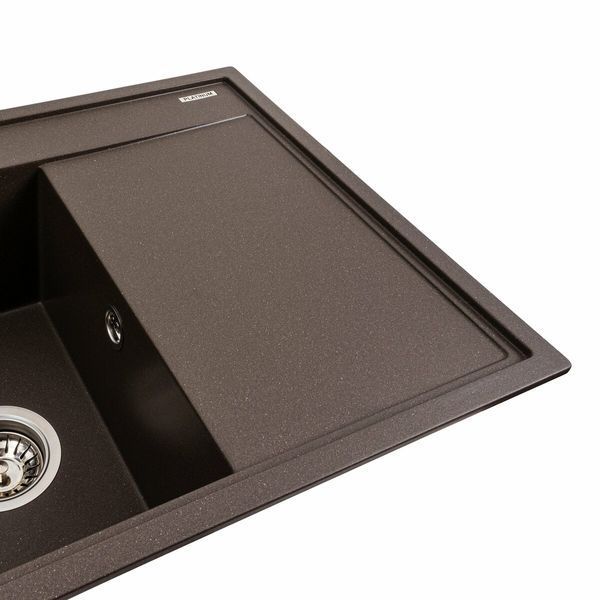 Гранитная мойка для кухни Platinum 7950 AZURIT матовая Темная скала 41073 фото