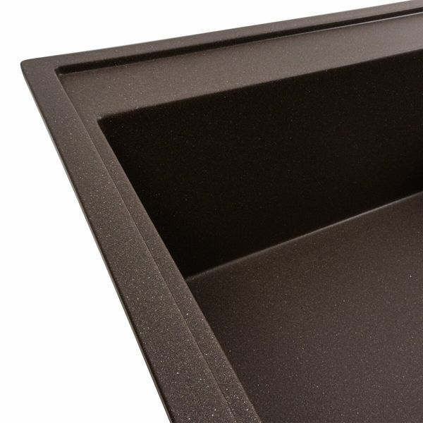 Гранитная мойка для кухни Platinum 7950 AZURIT матовая Темная скала 41073 фото