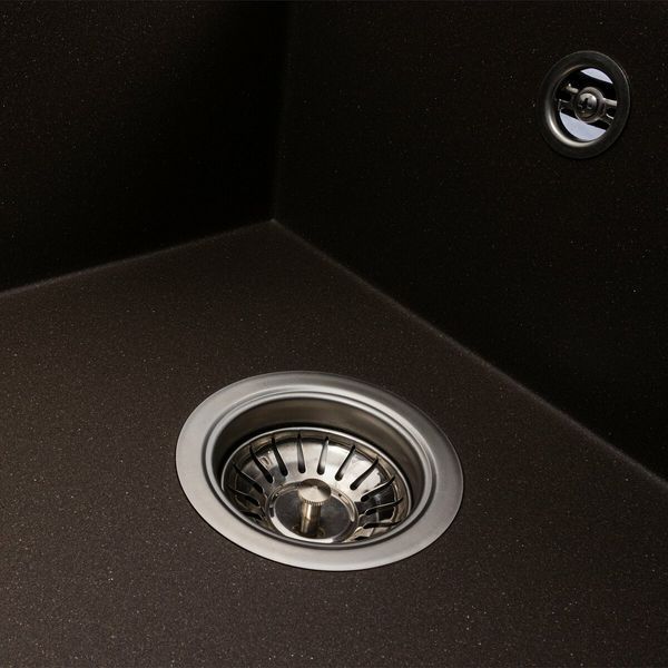 Гранитная мойка для кухни Platinum 7950 AZURIT матовая Темная скала 41073 фото