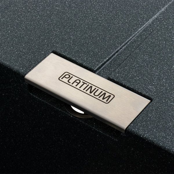 Гранітна мийка для кухні Platinum 6250 ZIRKONE матовий Антрацит 41582 фото
