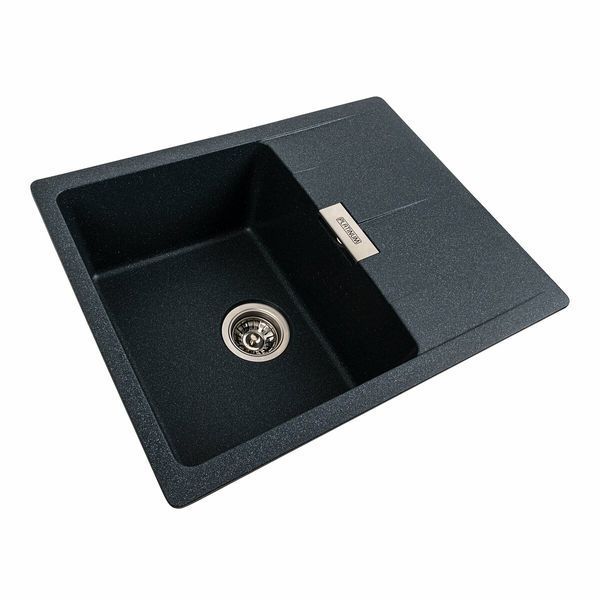 Гранітна мийка для кухні Platinum 6250 ZIRKONE матовий Антрацит 41582 фото