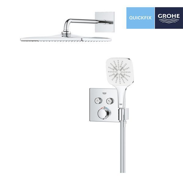 Душова система прихованого монтажу термостатична Grohe QuickFix Precision SmartControl Cube 34876000 CV033248 фото