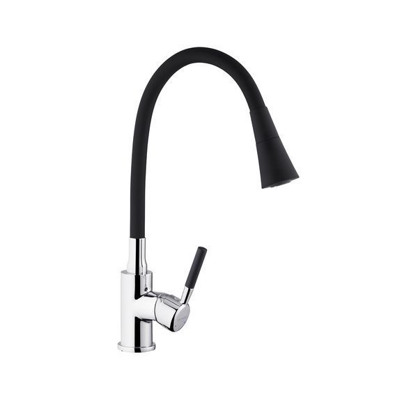 Комплект кухонної мийки Kroner KRP Derby - 5843HM Brush BLK ST27280 фото