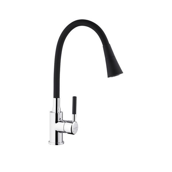Комплект кухонної мийки Kroner KRP Derby - 5843HM Brush BLK ST27280 фото