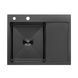 Кухонна мийка Kroner KRP Schwarze - 6350LHM PVD (3.0/1.0 мм) CV031322 фото 1
