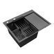 Кухонна мийка Kroner KRP Schwarze - 6350LHM PVD (3.0/1.0 мм) CV031322 фото 5