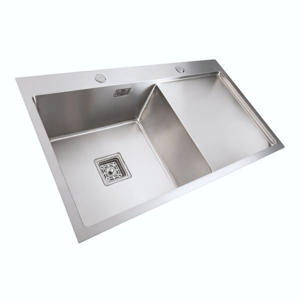 Кухонна мийка Platinum Handmade 860х500х230 L (квадратний сифон 3,0/1,0) 37688 фото