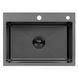 Комплект кухонной мойки Kroner KRP Schwarze 5843HM PVD BLK03 nero SL43357 фото 2