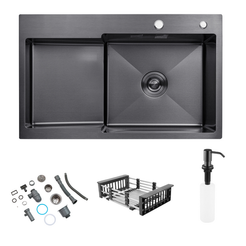 Комплект кухонної мийки KRP Schwarze PVD - 7848RHM ST51421 фото