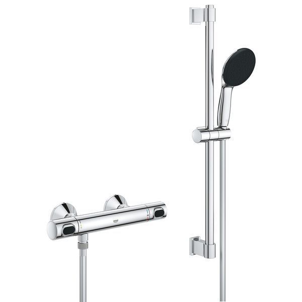 Набор смесителей Grohe Quickfix термостат для душа с душевым гарнитуром Precision Flow THM и смеситель для раковины StartEdge S-Size UA202503TE CV030628 фото
