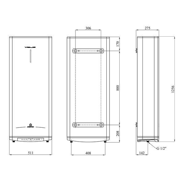 Водонагреватель Ariston Velis PRO 100 EU с мокрым ТЭНом 3626137 CV034574 фото