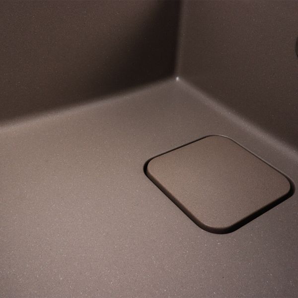 Гранітна мийка для кухні Platinum 7850 CUBE матова Дюна 38764 фото
