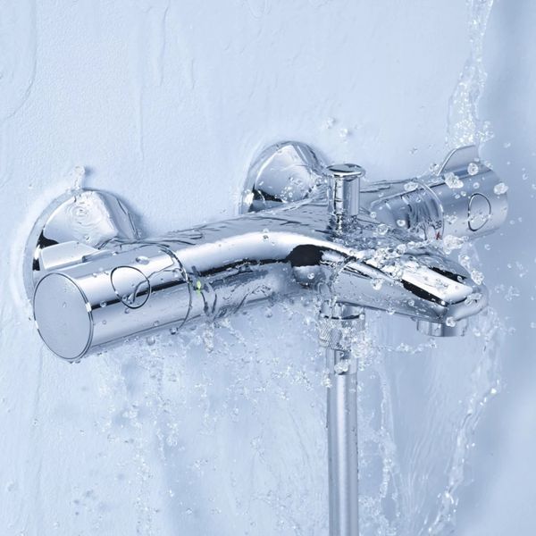 Смеситель для ванны Grohe Grohtherm 800 34567000 с душевым гарнитуром 27948001 (34567001) CV032204 фото